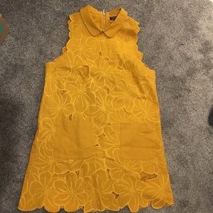 Top shop yellow floral shift dress